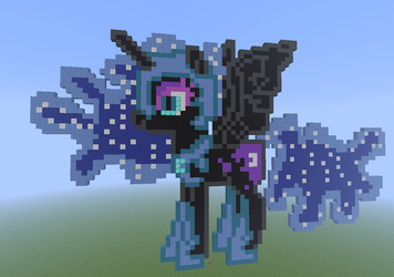 nightmare moon minecraft pixel art