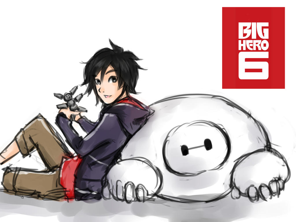 Sketch 14:  Big Hero 6 [Hiro and Baymax]