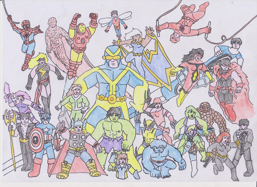 Marvel Line up by Routemaster on DeviantArt
