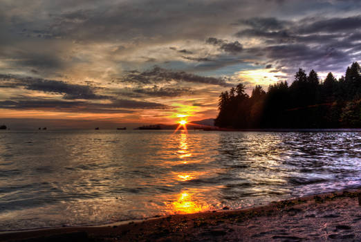 Sunset from Stanley Park - Vancouver