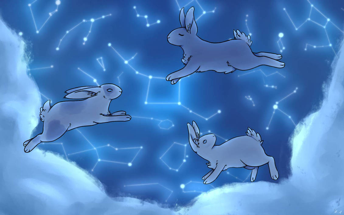 Rabbits in the sky by TheBoringNight777 on DeviantArt