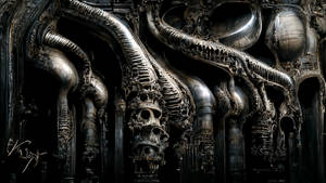 CFORS big giger biomorph architecture dark backgro