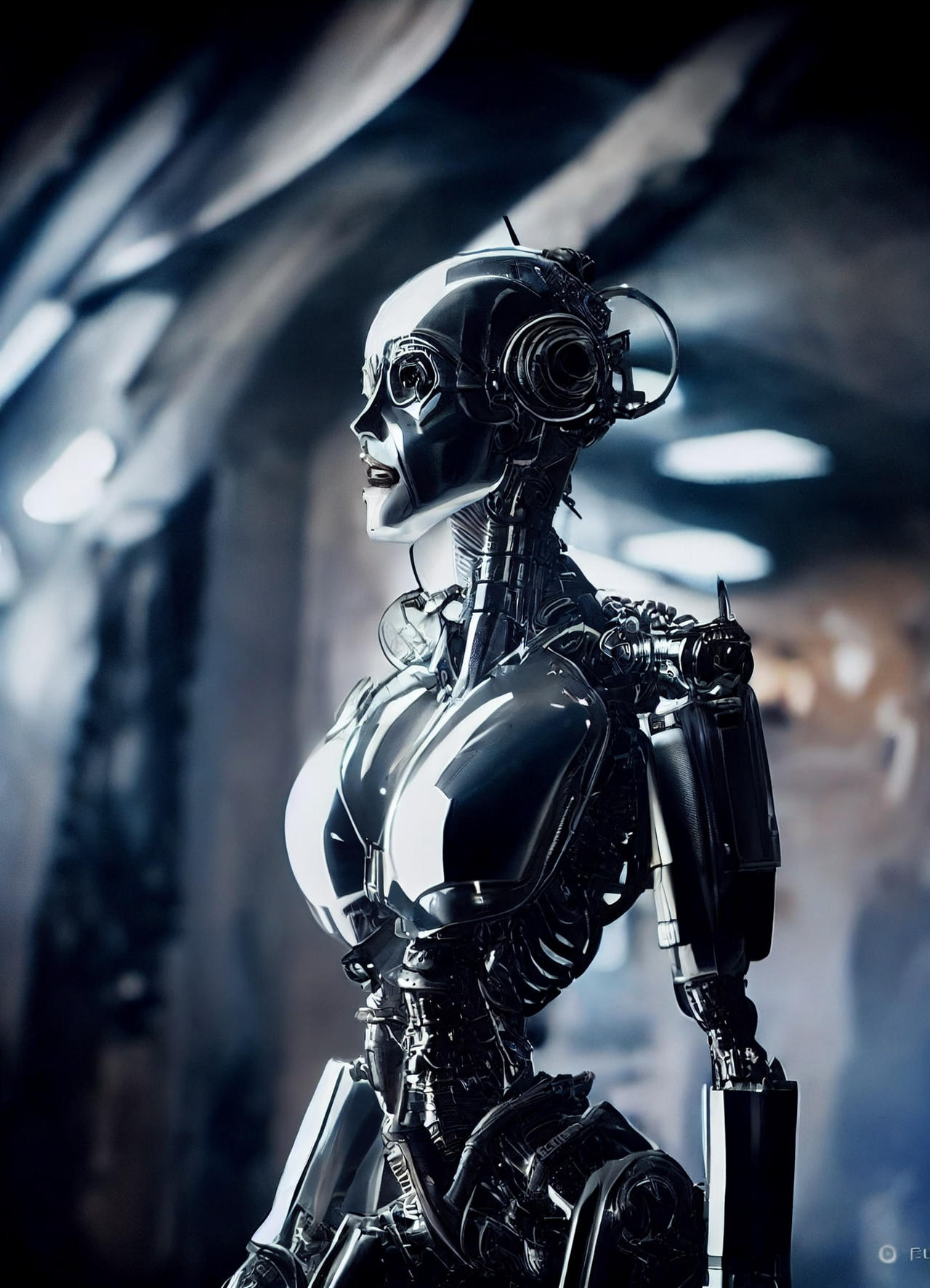 CFORS Amber Heard as a terminator cyborg white shi by CFORS-2022 on ...