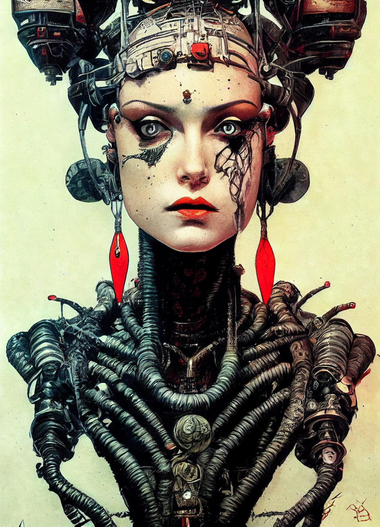 Humanoid Pin CFORS portrait of a humanoid pin-up by Enki Bilal by CFORS-2022 on ...