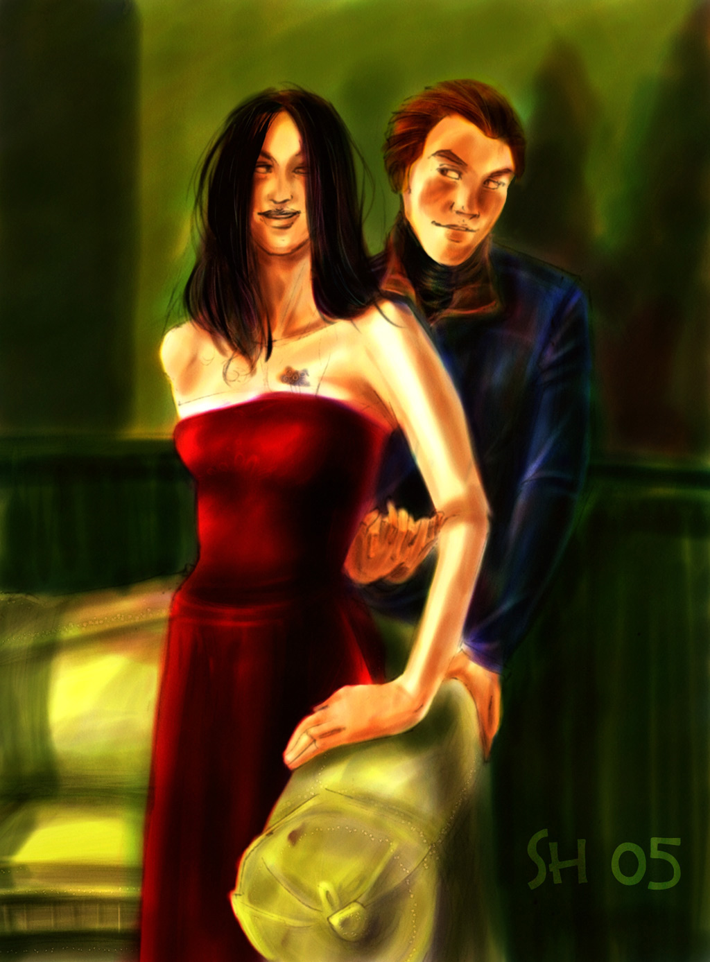 Bellatrix + Rodolphus by gangstersteph