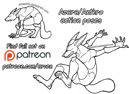 Pose Reference: Anthro Action Poses + DLC