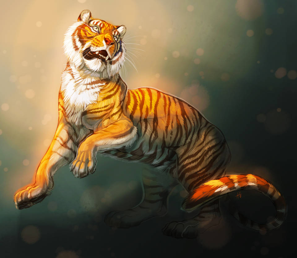 Tiger Rearing Rearing Tiger by ARVEN92 on DeviantArt