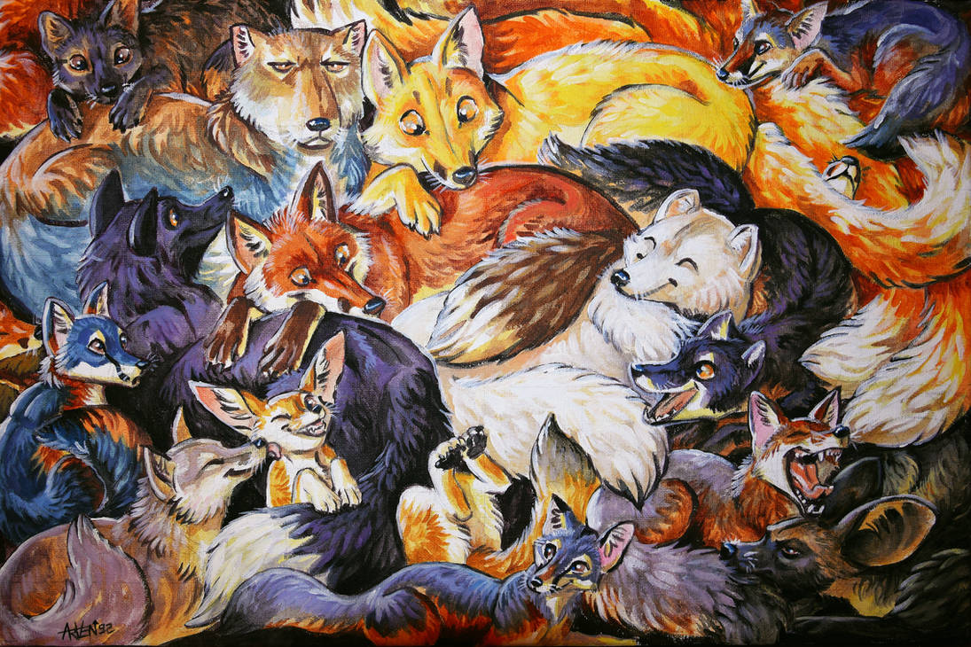 Deviantart Foxes Foxes! Foxes Everywhere! by ARVEN92 on DeviantArt