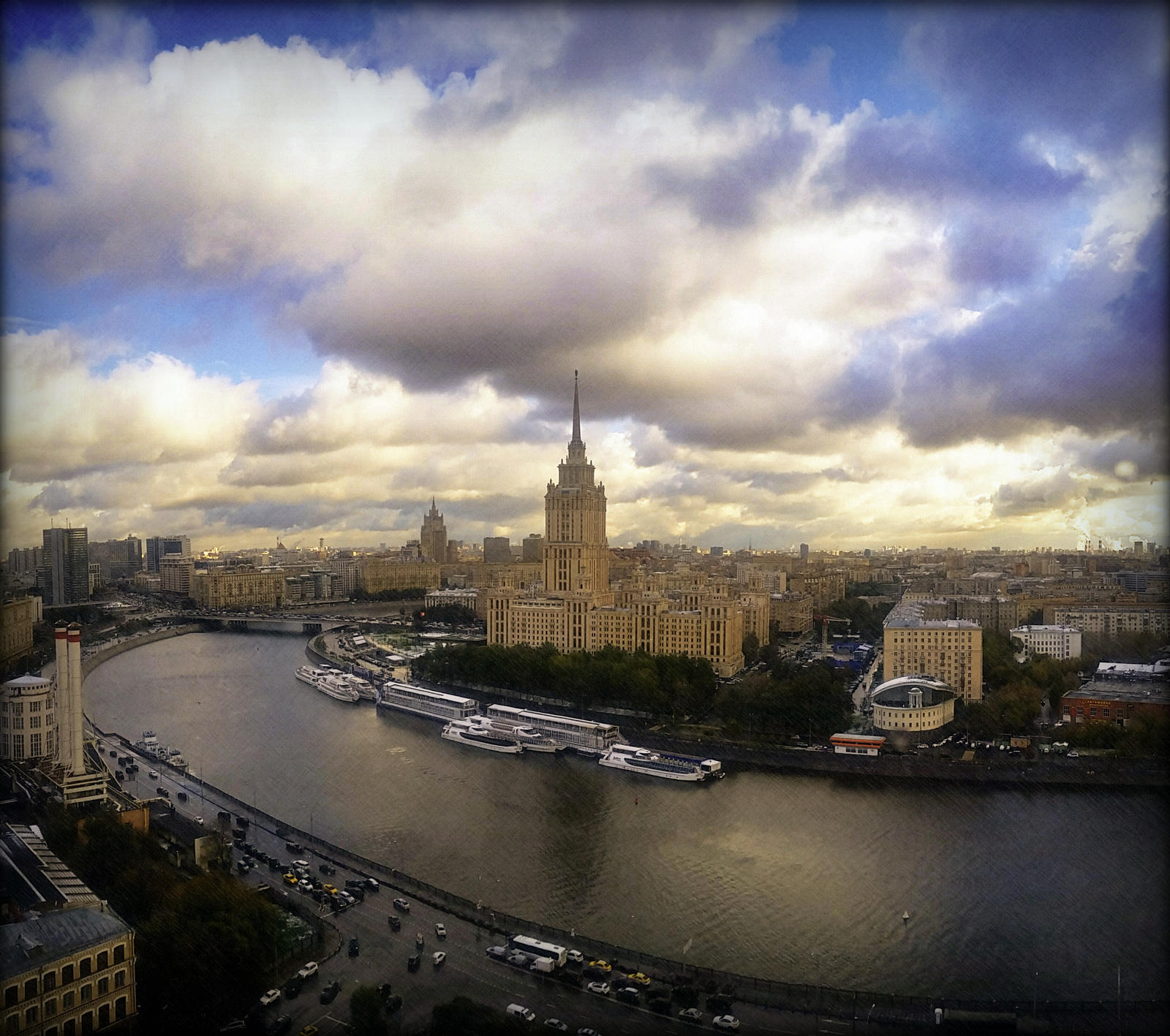 Hotel Ukraina, Moscow, October.