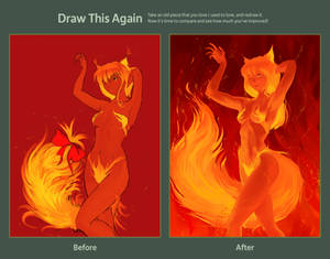 Draw this Again Kitsune - Fire fox