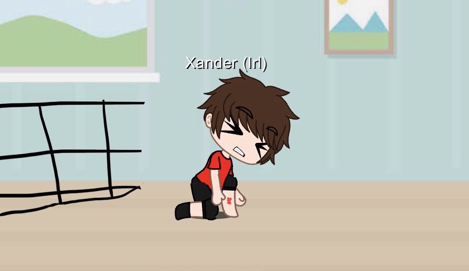 My leg scraped (actually happened) by XanderCatOdyssey06 on DeviantArt