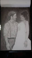 Drawing of wedding couple