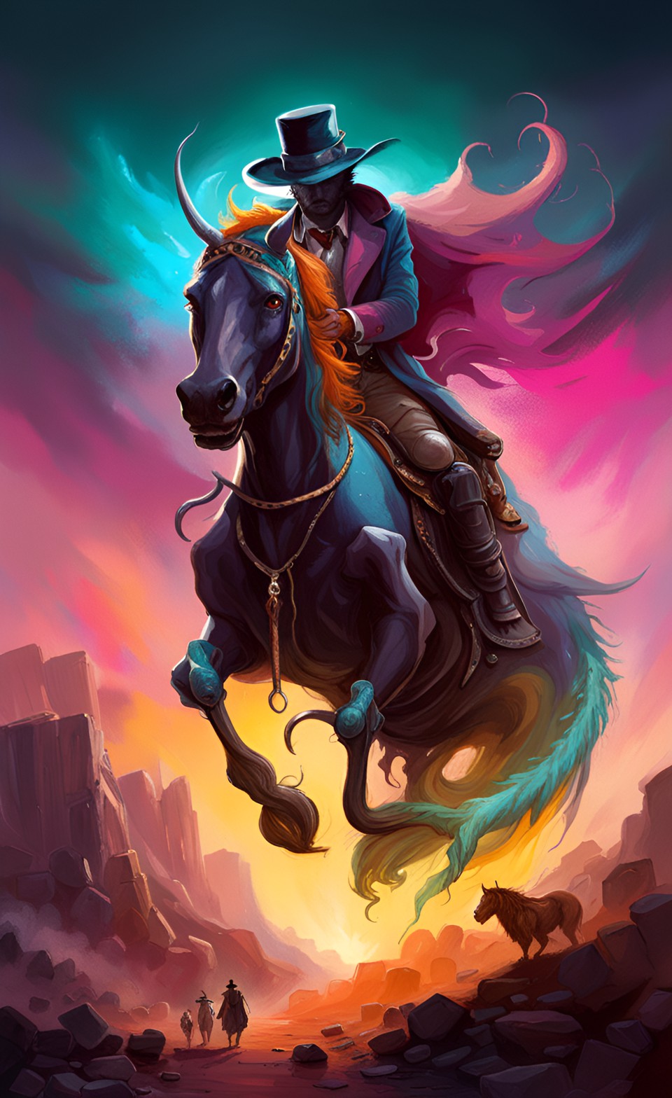 Cowboy Ghost Rider Horse
