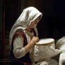 The lacemaker - Homage to Johannes Vermeer