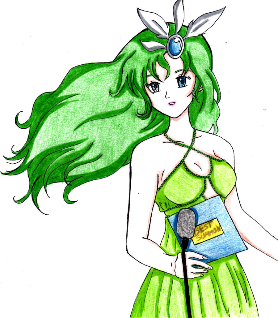 Rydia presenting the Best Summon Ciddie