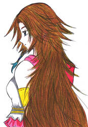 Final Fantasy X-2 Yuna's long hair