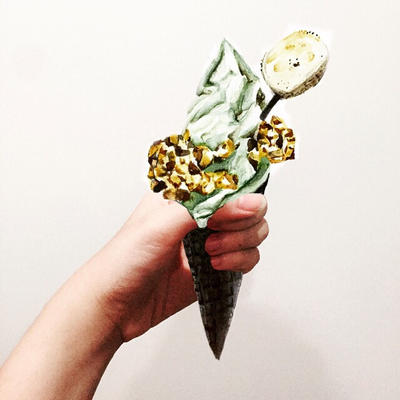 Ice cream in hand by crystal021297 Ice cream in hand by crystal021297