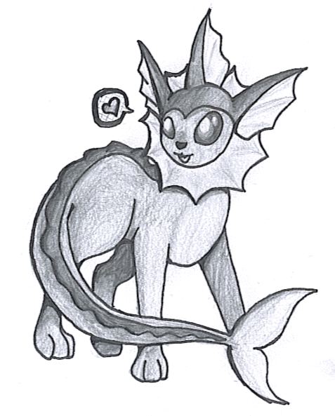 Vaporeon Monochrome