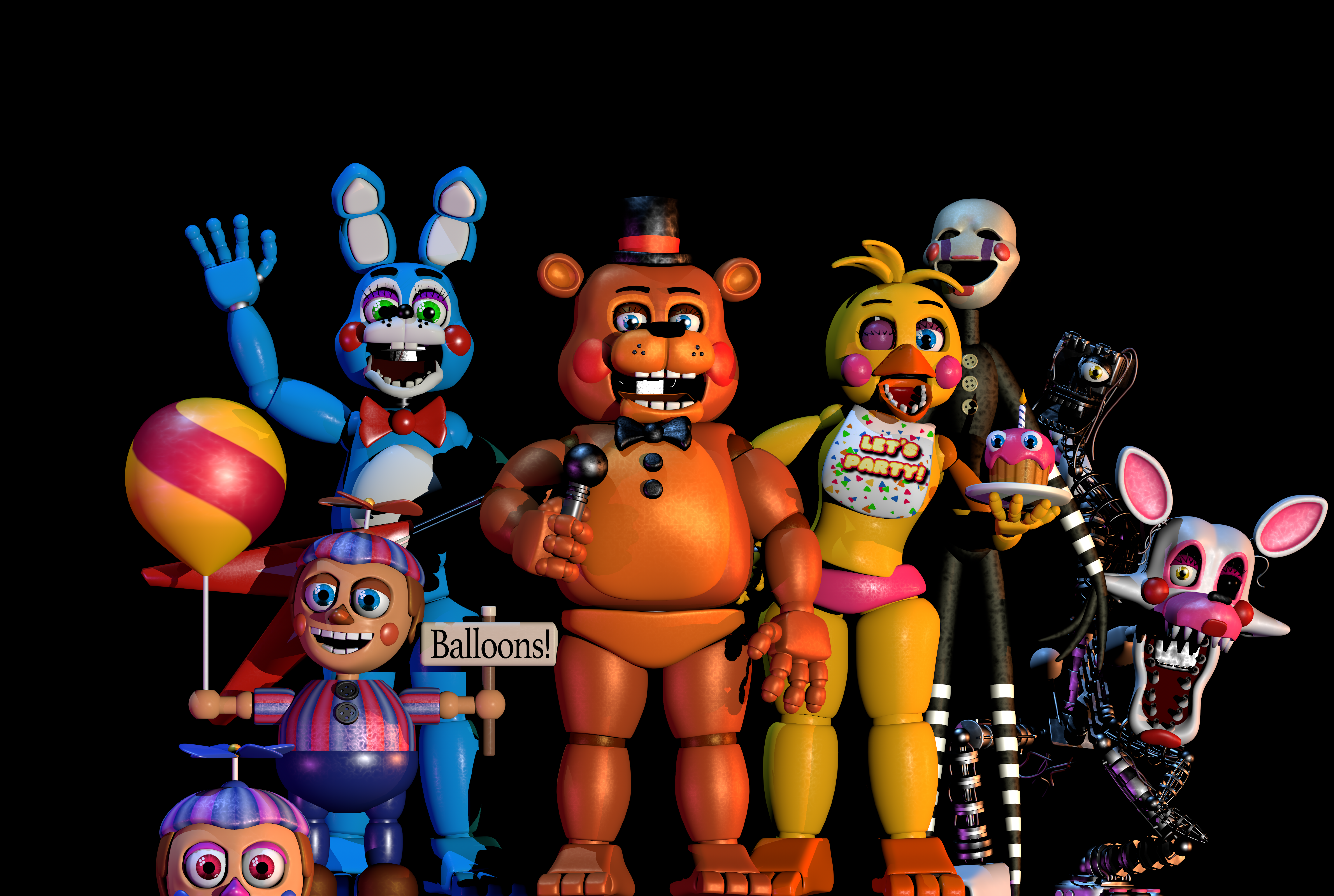 Toys Animatronics FNAF 2 by zueiroooooooooooo on DeviantArt