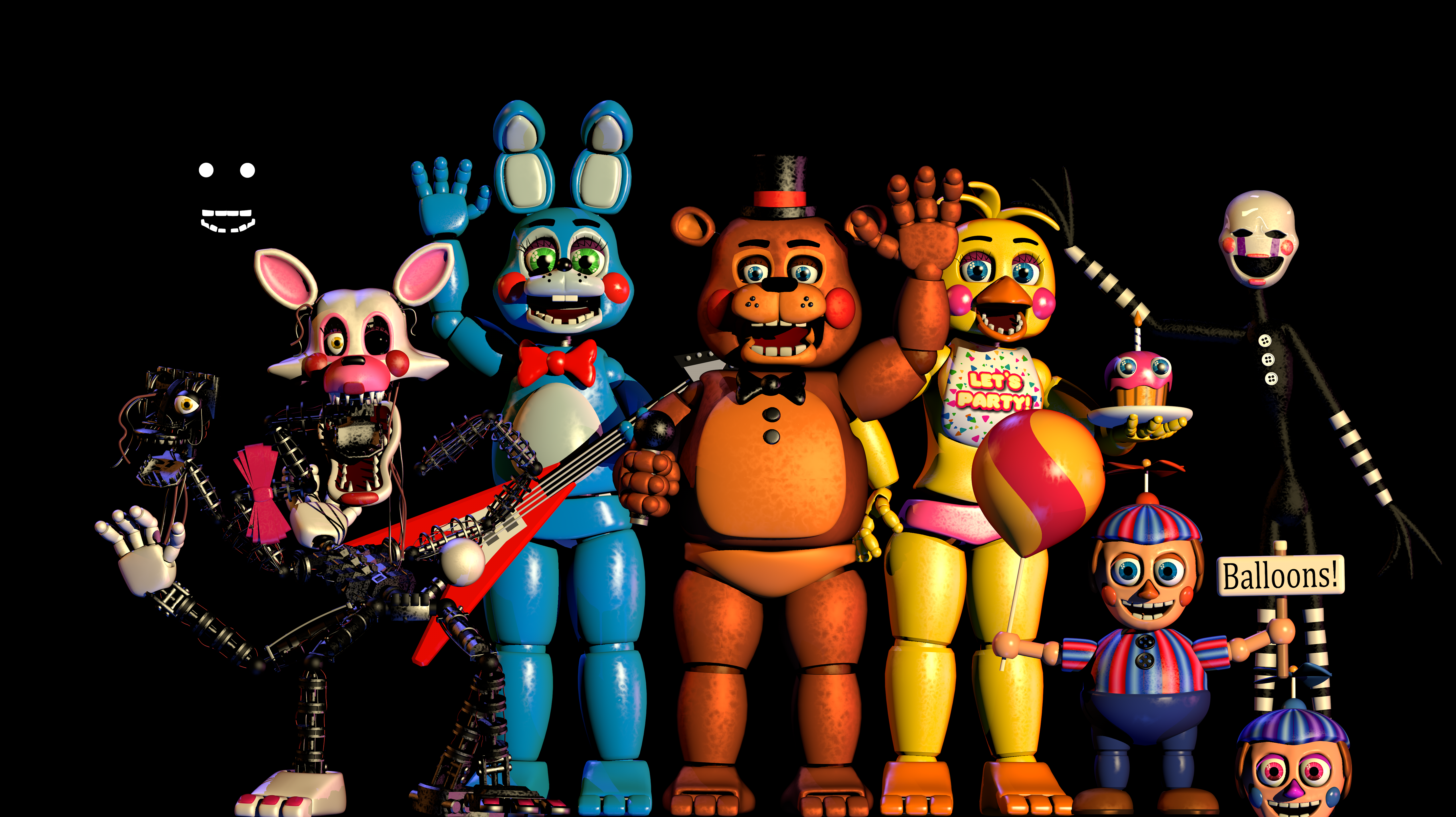 fnaf 2 toy animatronics by CXel1al on DeviantArt