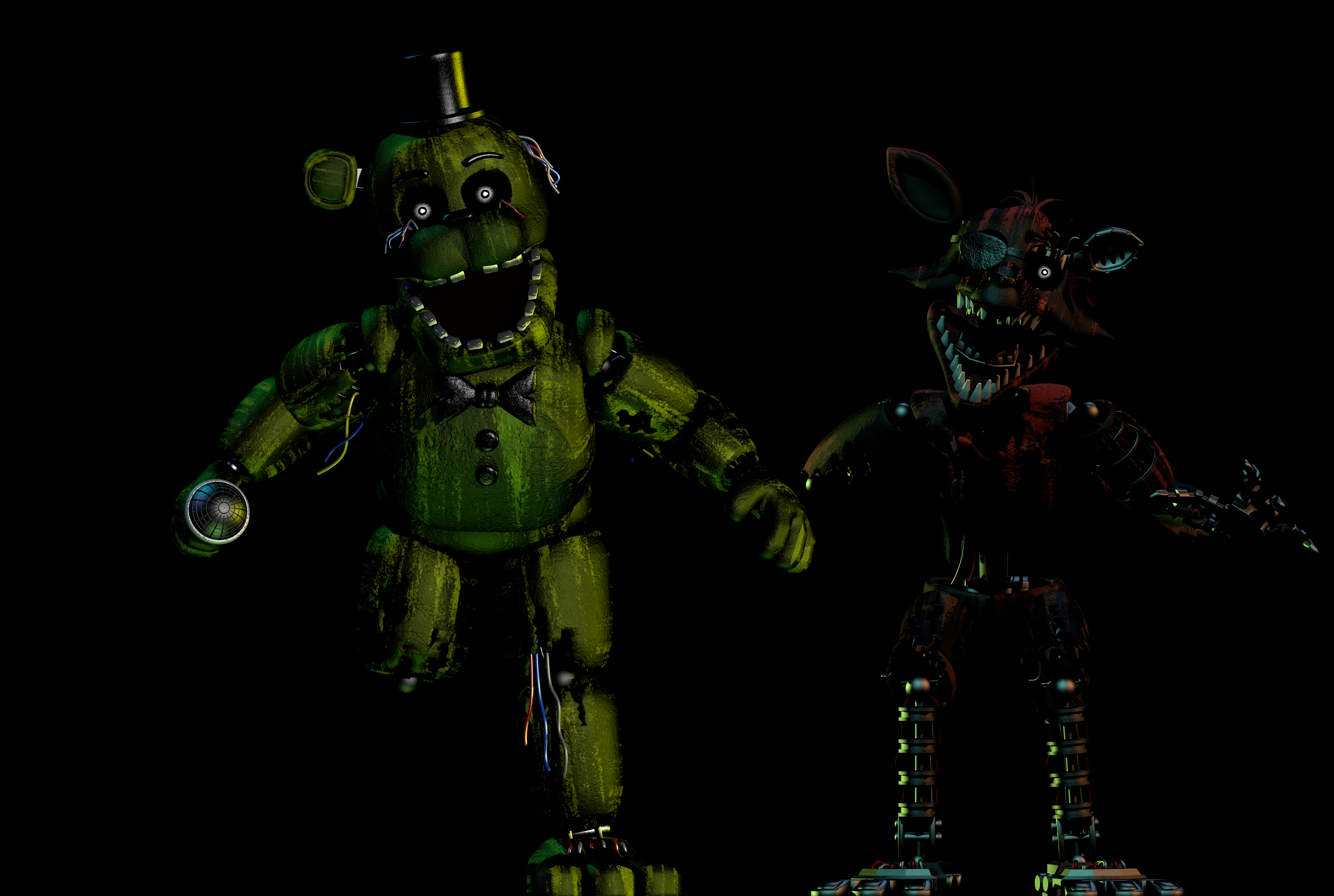 FNaF 3 Custom Wallpaper w/ Phantom Animatronics by AMikels1705 on DeviantArt