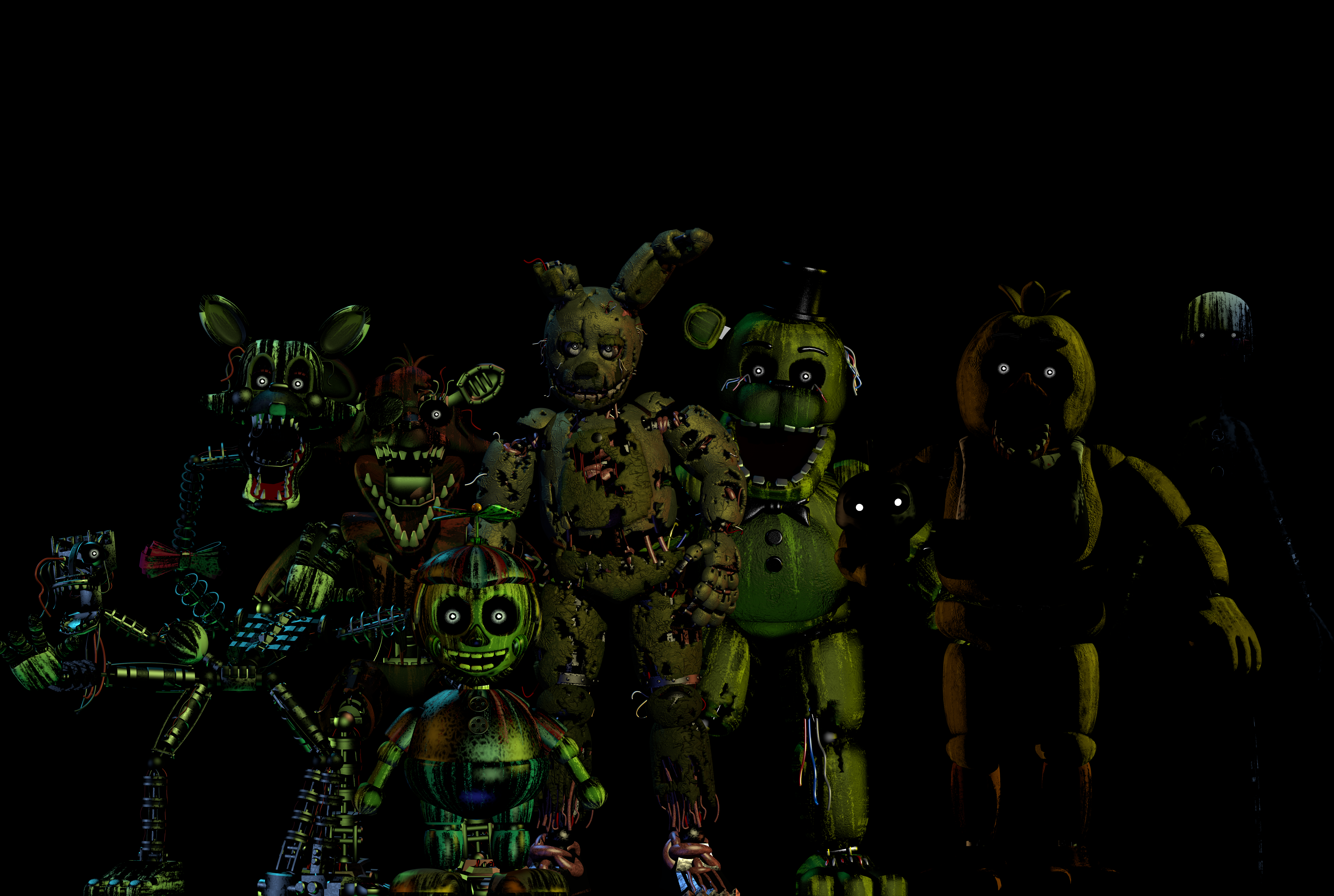 FNaF 3 Accurate Characters v3 by Educraft on DeviantArt