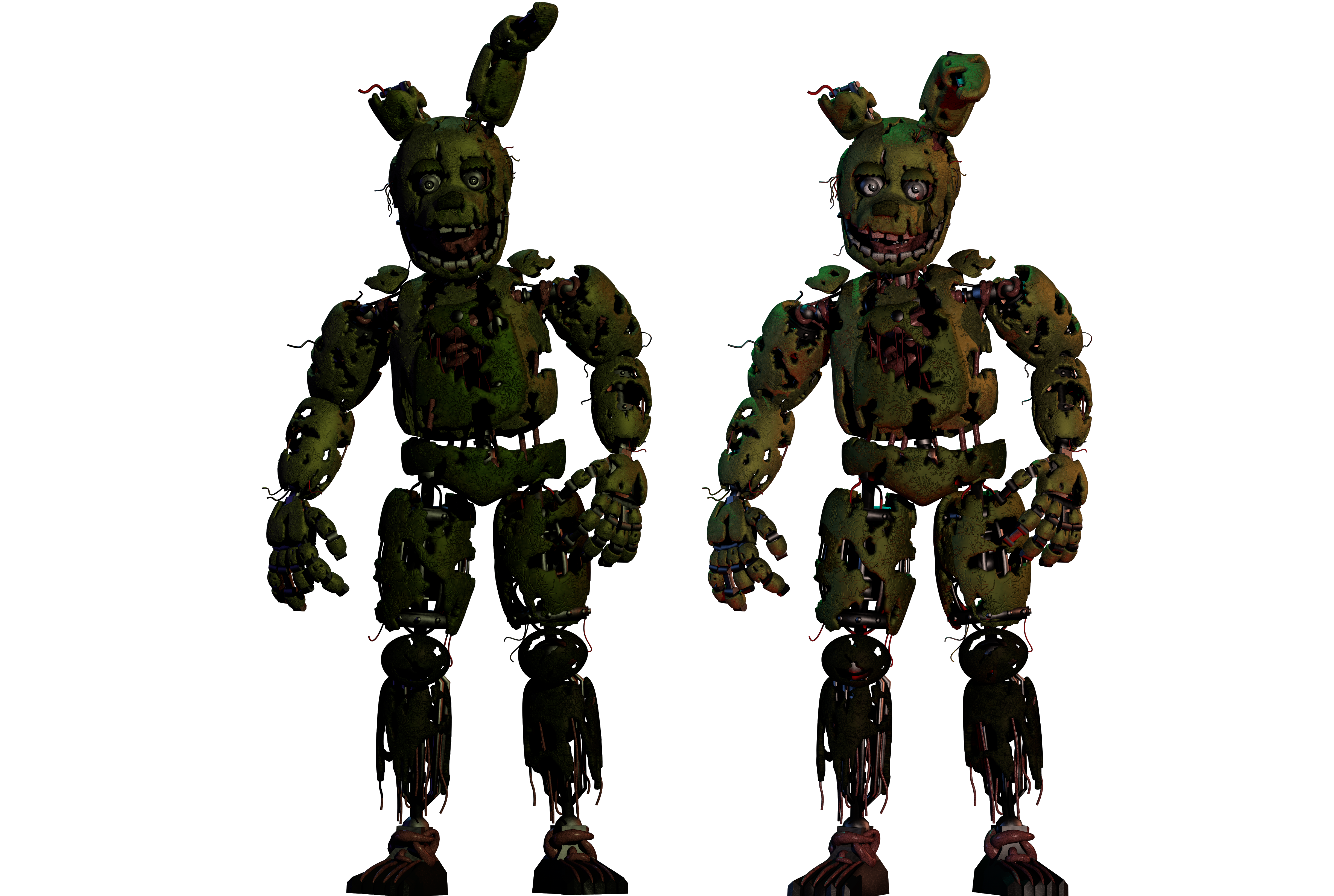 Nightmare Fredbear (UCN Based) and Scraptrap (FNaF 3 Springtrap