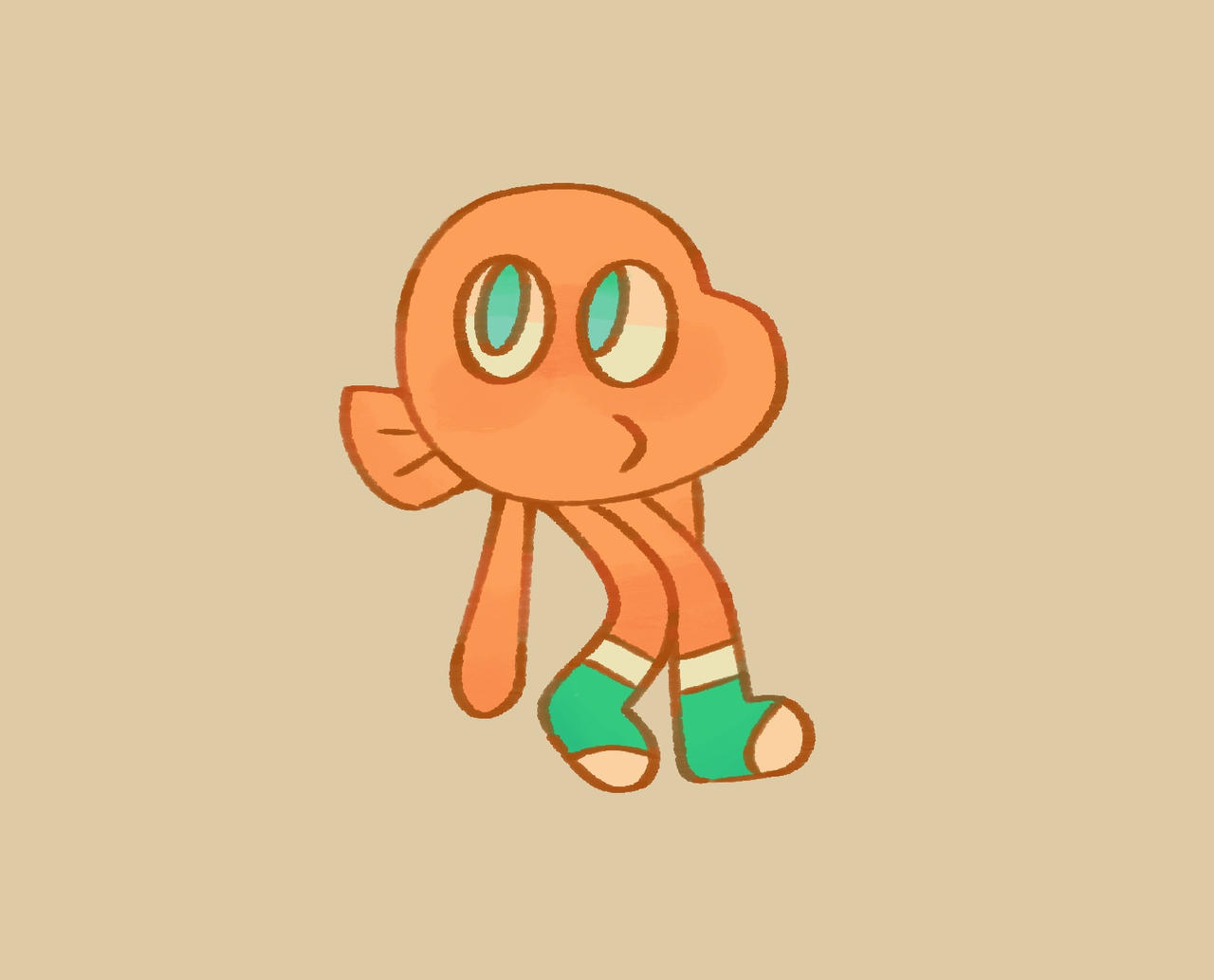 Darwin Colorless Darwin Watterson using a color palette by ivy-arts on DeviantArt