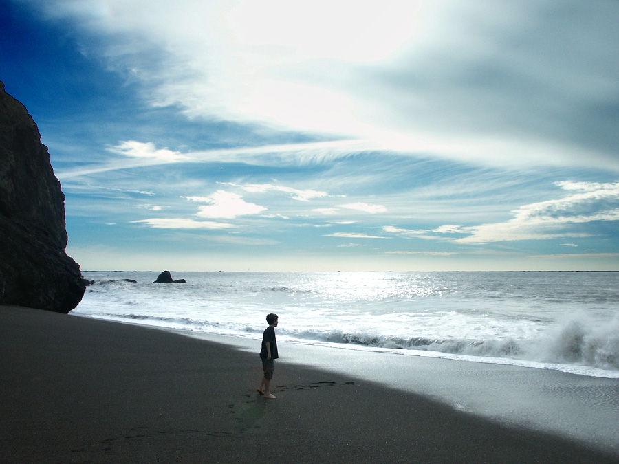 My Son on the Beach