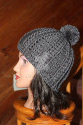 Grey textured hat