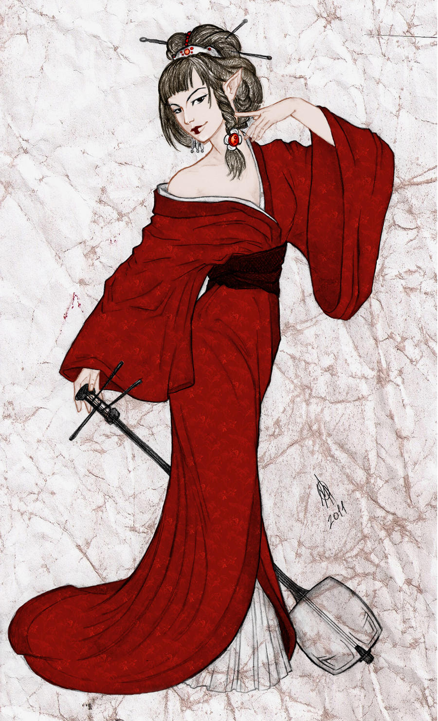 Elven Geisha colour