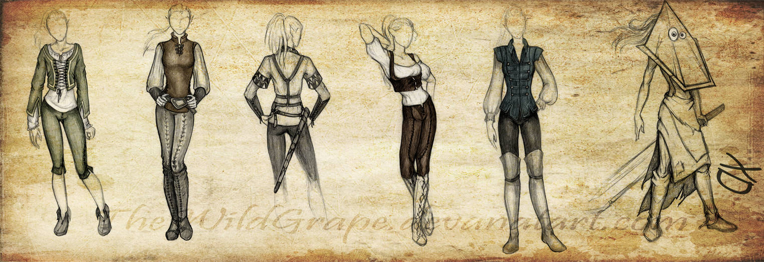 female fantasy outfits by TheWildGrape on DeviantArt