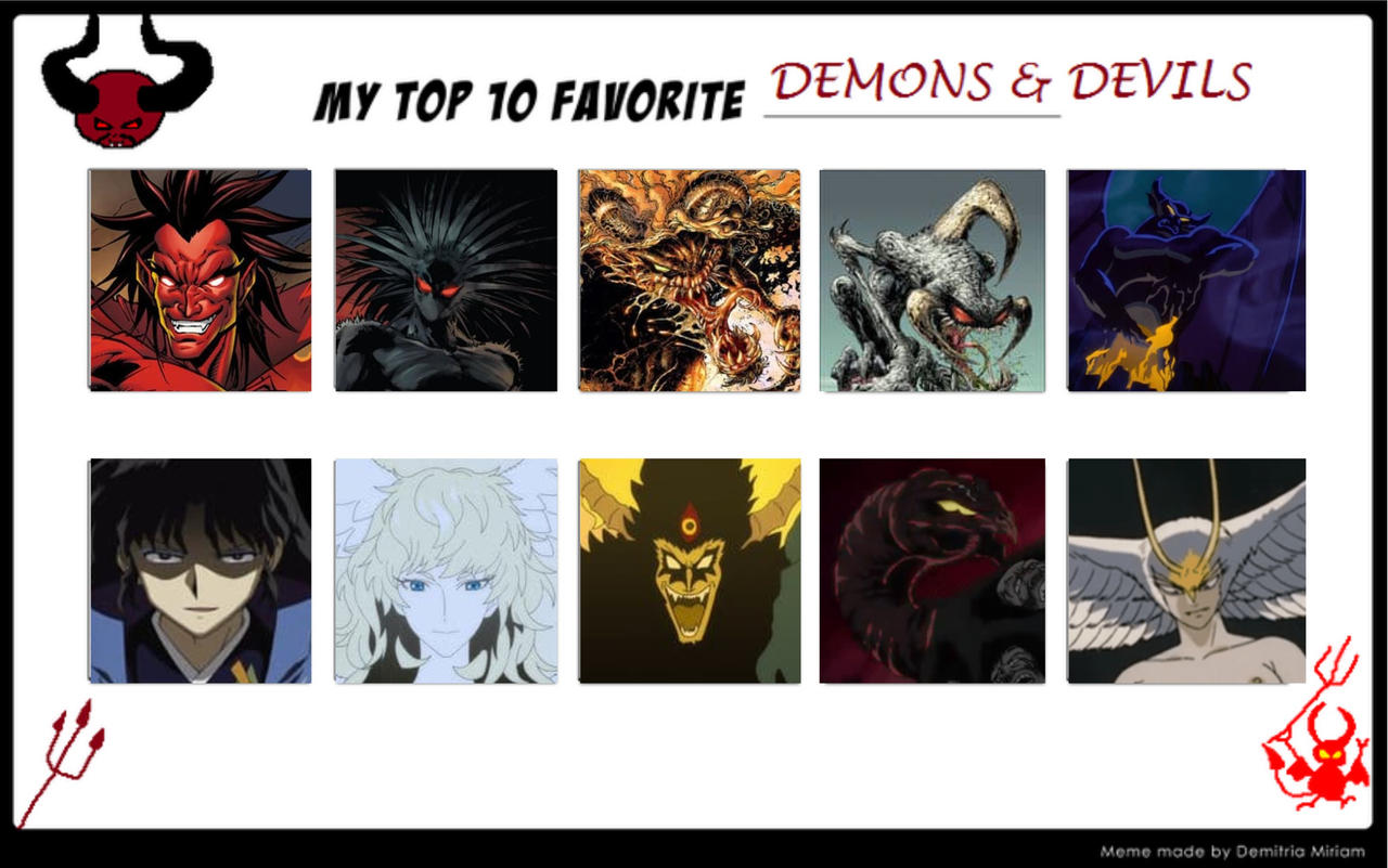 My Top 10 Favorite Demons and Devils (Villains) by Kaiju-ODanny19 on ...
