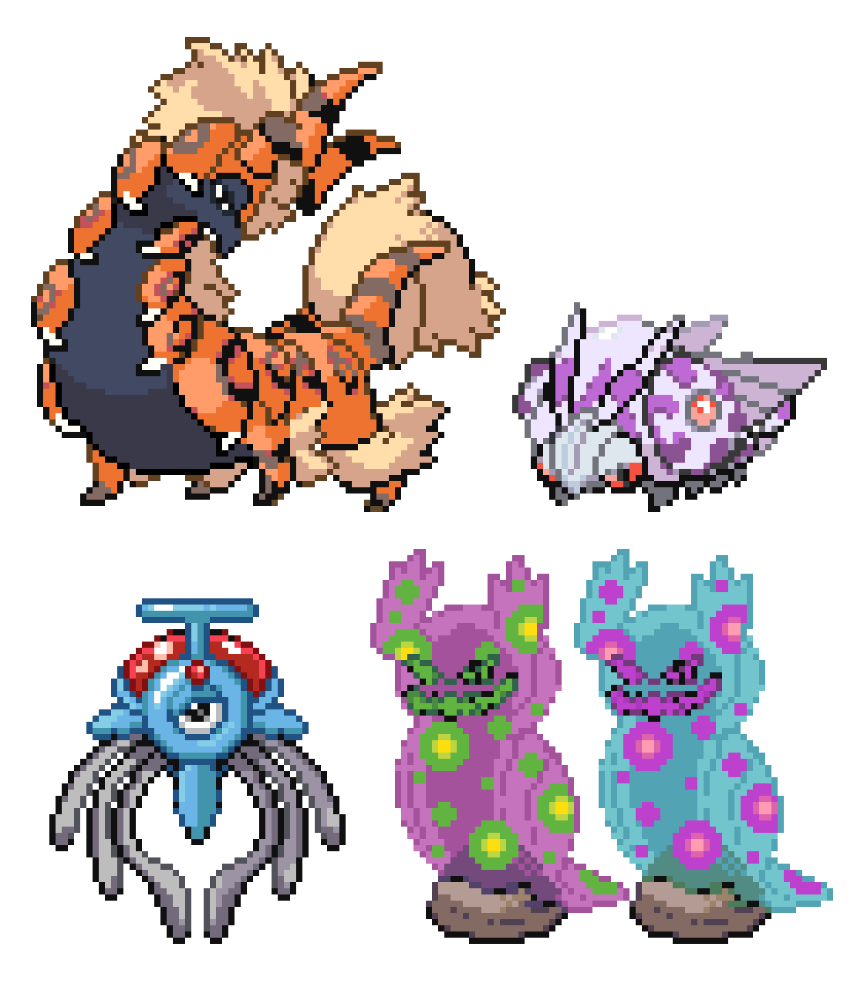 Alolan form sprites by leparagon on DeviantArt