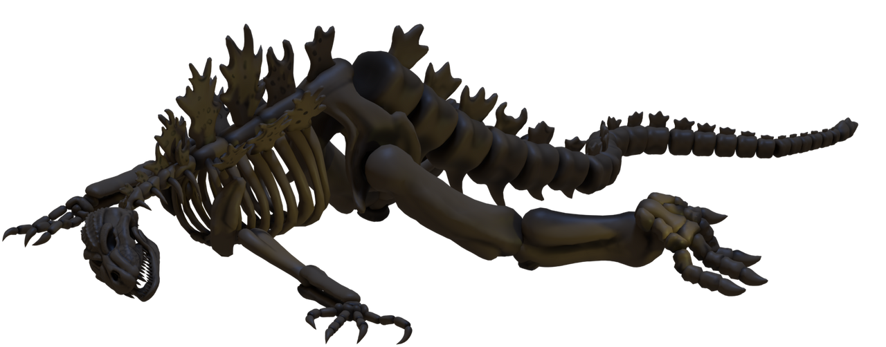 Gojira Skeleton Render by kaijuboi54 on DeviantArt