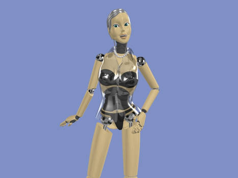 Female Robot with Blouse