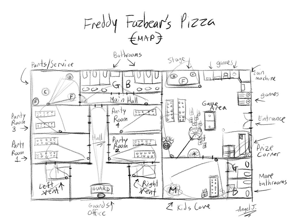 Карта пиццерии фредди фазбер. Пиццерия Фредди чертеж. Планировка пиццерии Фредди. Чертеж пиццерии. План пиццерии Фредди фазбер.