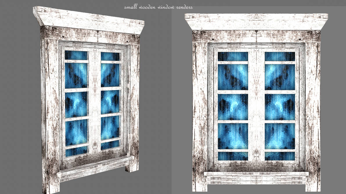 small wooden window render by Jami-Deni on DeviantArt