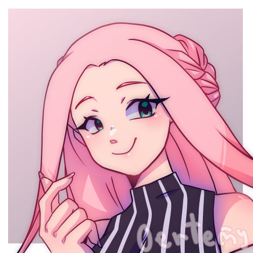 Pink Girl|OC art by Oertemy on DeviantArt