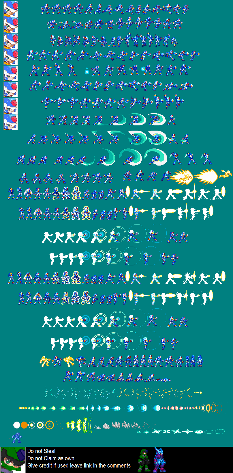 Megaman ZX model X sprite sheet