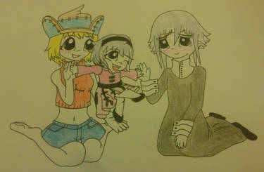 Soul Eater - Chrona + Patty with Lilly (AT)