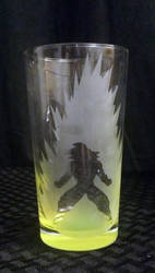 Goku Super Saiyan Etched Glass