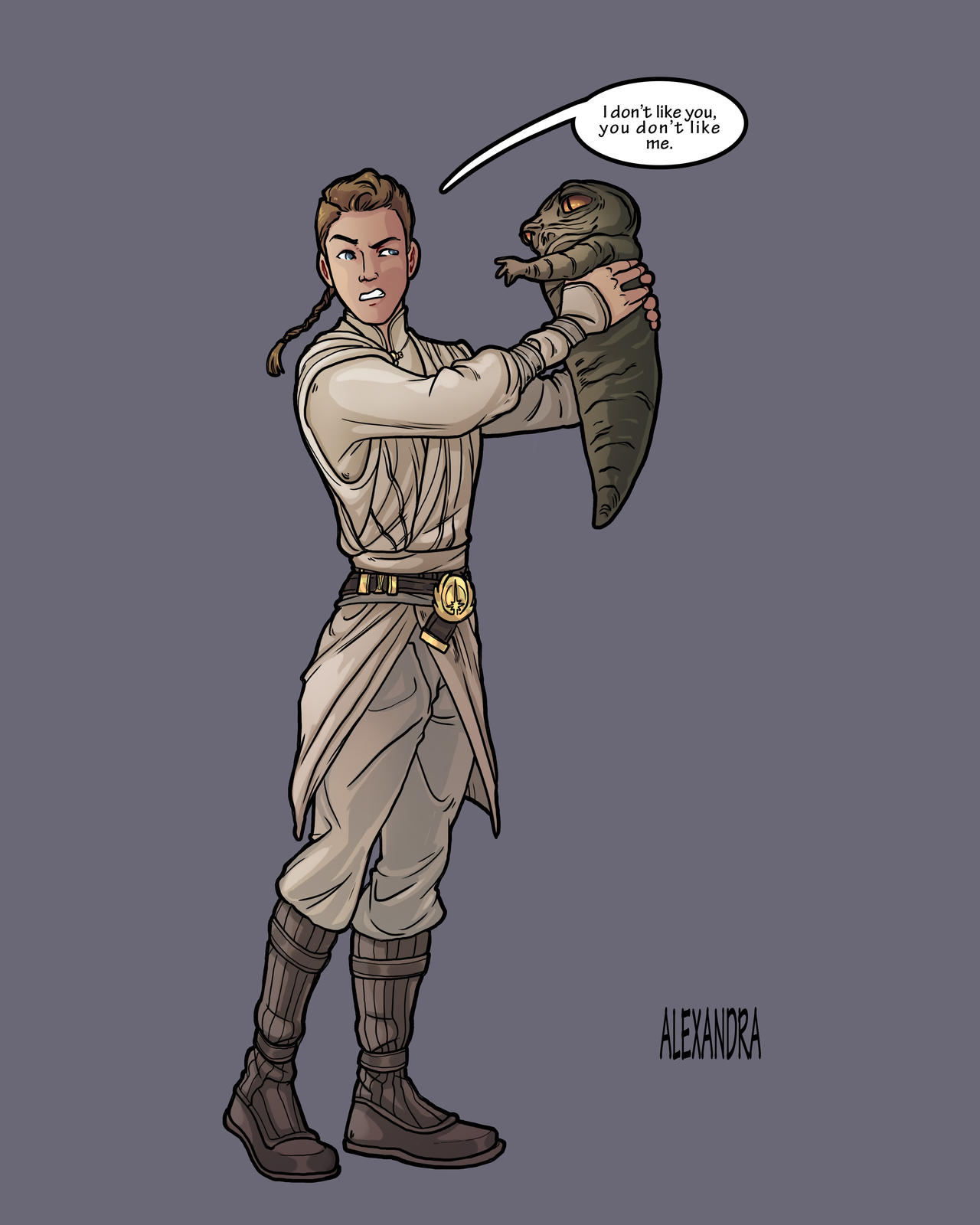 Padawan Anakin Skywalker and Rotta the Huttlet by imaxwebber on DeviantArt