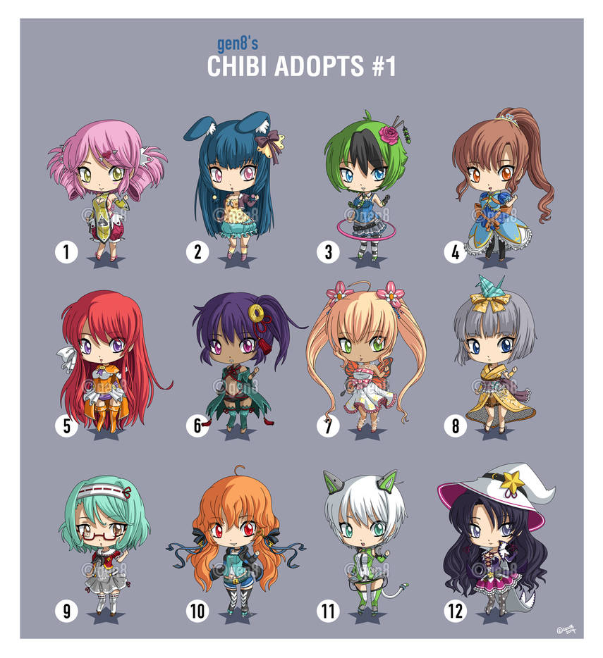 Chibi Adopts #1 by gen8 on DeviantArt
