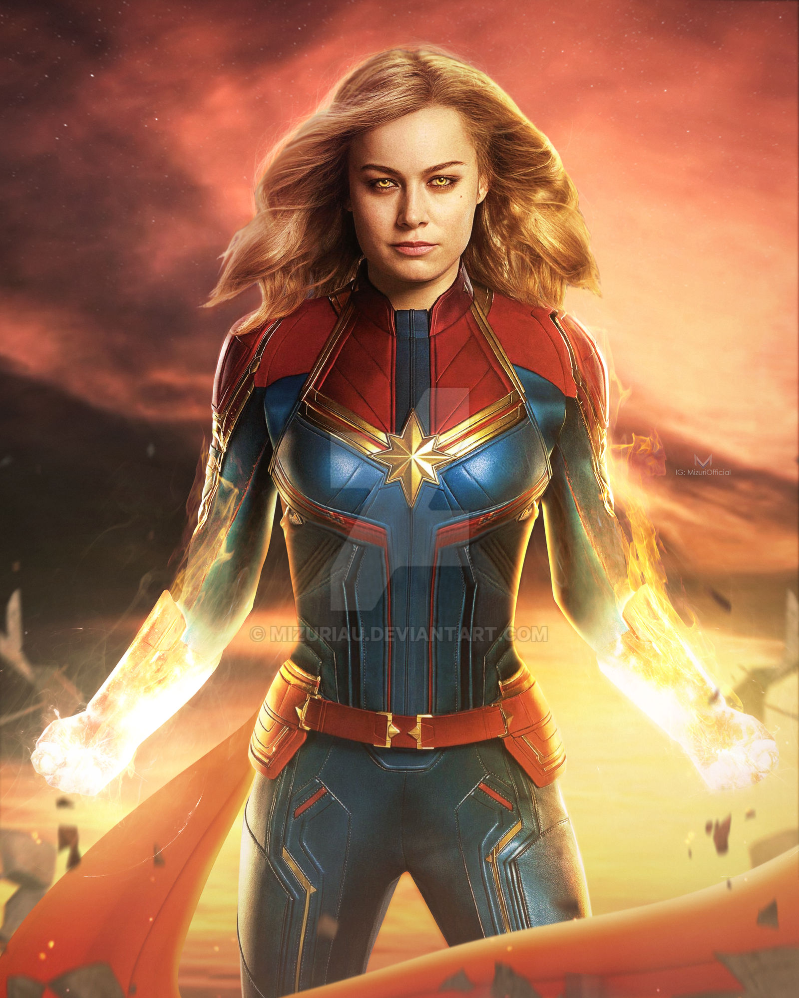 CAPTAIN MARVEL BRIE LARSON By MizuriAU On DeviantArt captain-marvel-brie-larson-by-mizuriau-on-deviantart