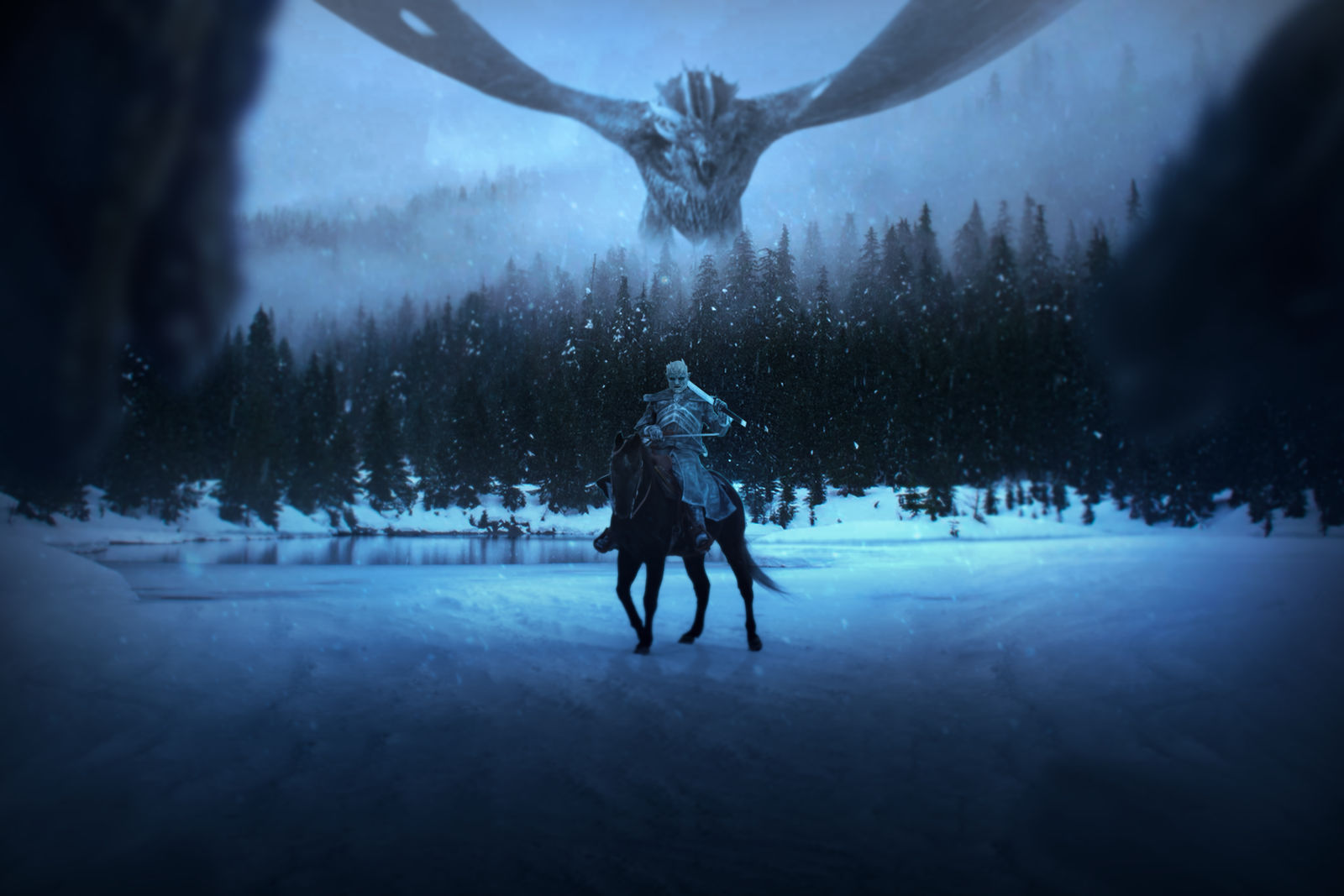 game of thrones night king dragon