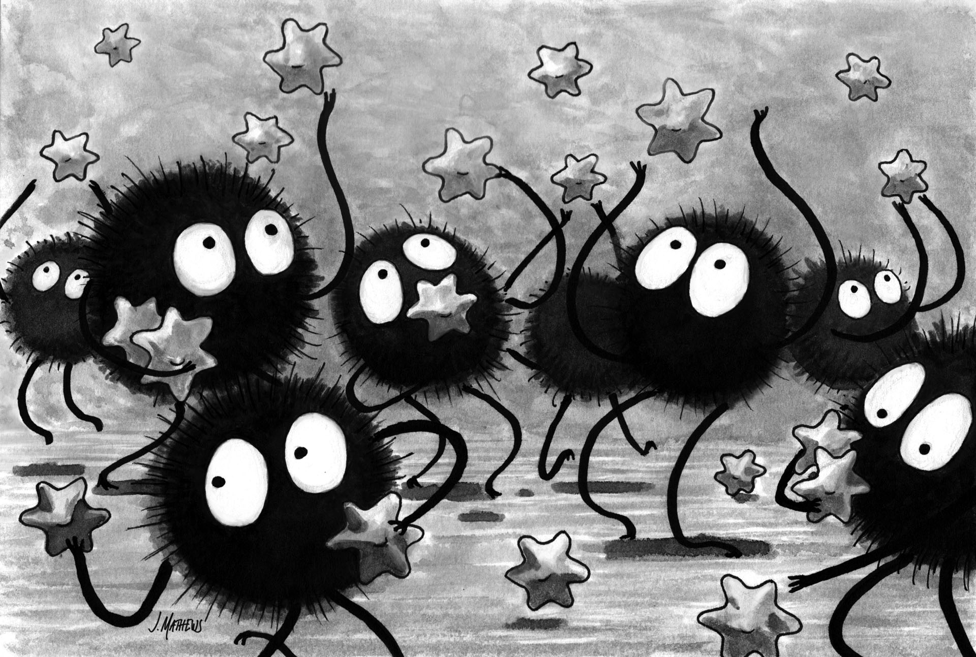 Soot Sprites - Inktober 2017 by JakeMathews on DeviantArt