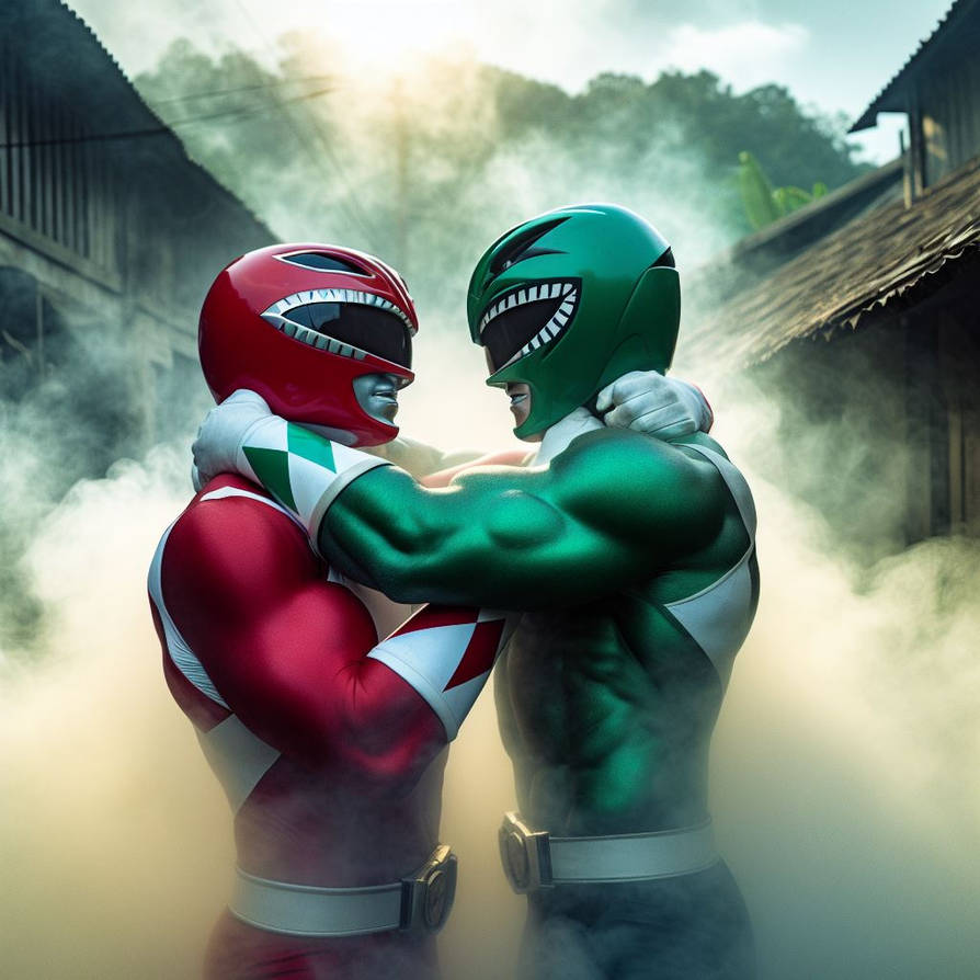 G Red Ranger Vs Green Ranger Red vs Green Ranger by adriaz1989 on DeviantArt