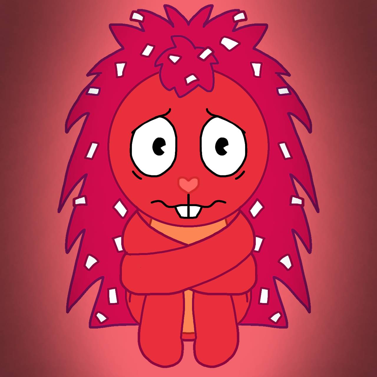 Flaky is very scared by Cotty15 on DeviantArt