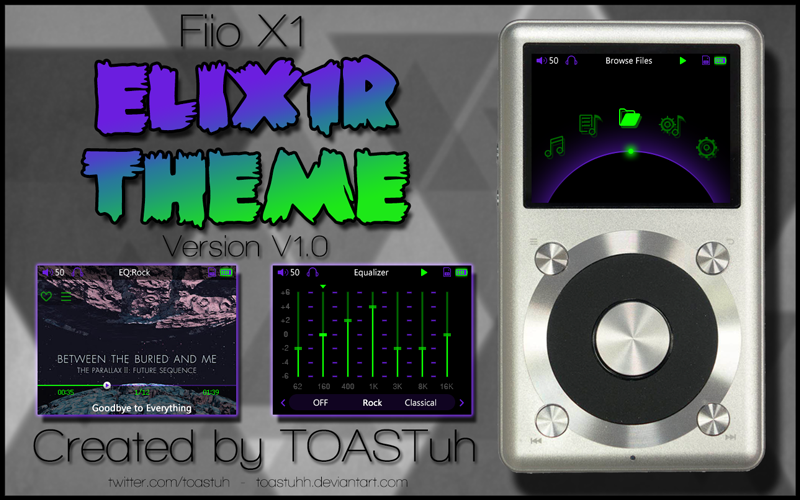 Fiio X1 (FW1.22B) - ELIX1R Theme [V1.0]